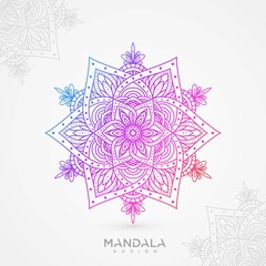 Circular pattern in form of mandala for Henna, Mehndi, tattoo, decoration. Decorative ornament in ethnic oriental style