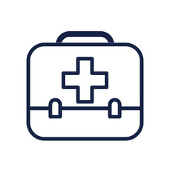 Fototapeta premium first aid box icon, line style