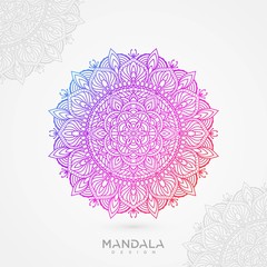 Circular pattern in form of mandala for background, Henna, Mehndi, decoration. Decorative ornament in ethnic oriental style