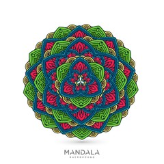 Circular pattern in form of mandala for background, Henna, Mehndi, decoration. Decorative ornament in ethnic oriental style