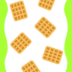 waffle doodle seamless pattern background