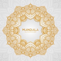 Circular pattern in form of mandala for background, Henna, Mehndi, decoration. Decorative ornament in ethnic oriental style