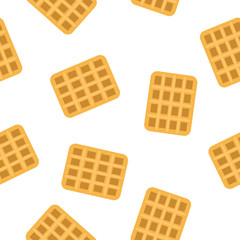 waffle doodle seamless pattern background