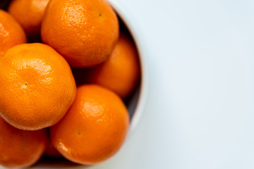 oranges on a white background