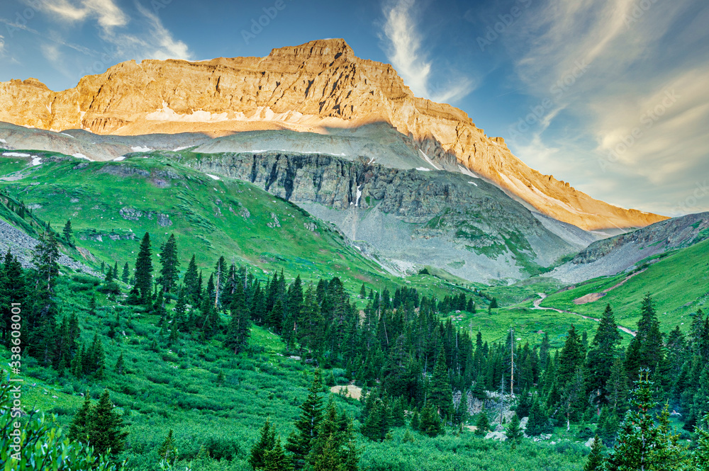 Sticker Colorado Mountain Scene Near Ouray  