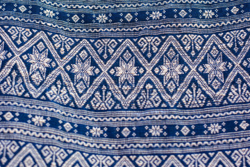 Pattern on local hand-woven fabrics of Isan people, Thailand Southeast asia