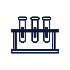 stand with test tubes icon, line style