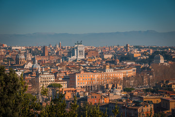 Obraz premium ROME, LAZIO / ITALY - JANUARY 02 2020: Rome view from the top