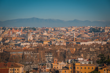 Obraz premium ROME, LAZIO / ITALY - JANUARY 02 2020: Rome view from the top