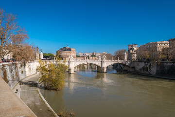 ROME, LAZIO / ITALY - JANUARY 02 2020: Rome streets photo before COVID-19