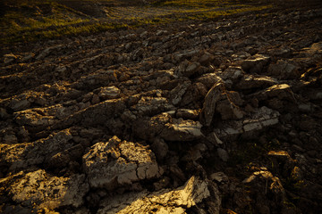 Gepfügtes Feld mit Erdkruste