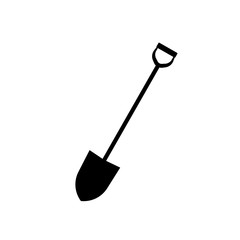 Shovel flat icon vector illustration isolated on white background