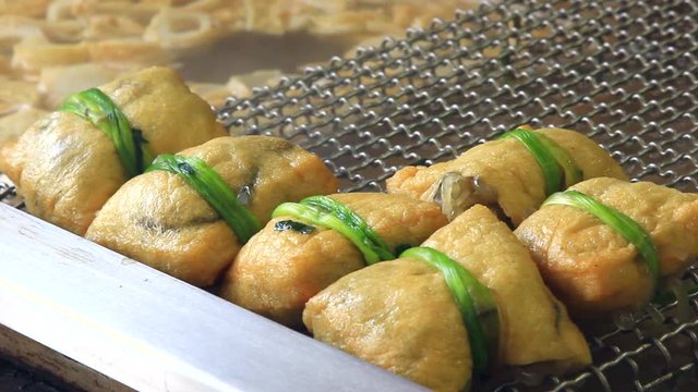 Fried tofu jeongol, Korean Street food in Busan