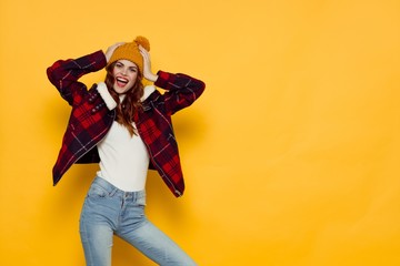 fashion model posing in studio