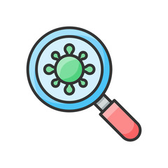 Coronavirus Search Vector Icon