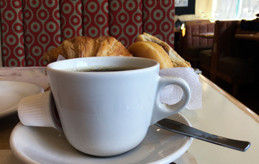 croissant and coffee