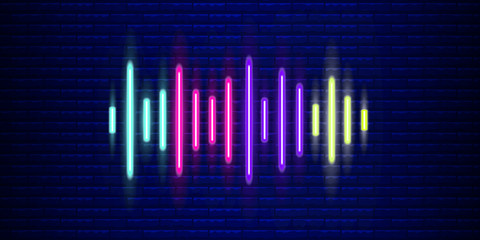 Sound waves. Abstract technology background. Vector wave.