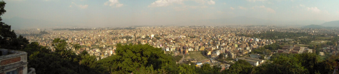 Naklejka premium Panoramic view of Kathmandu