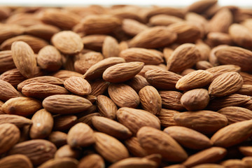 close up of almonds