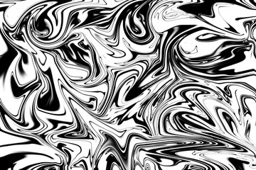 Abstract monochrome liquid background. Black and white colours.