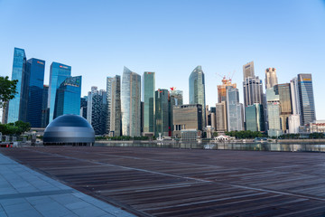 Fototapeta na wymiar Singapore Marina Bay area in the morning