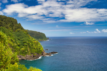 Magnificient ocean view along the road to Hana.