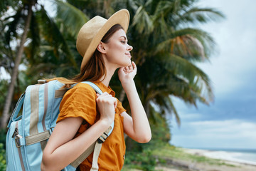 woman with backpack