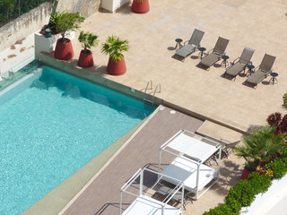 Fototapeta na wymiar Pool for summer vacations, pool concept