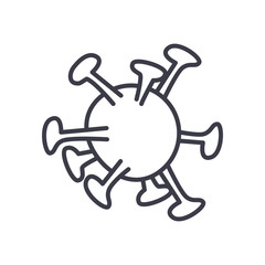 coronavirus symbol icon, line style