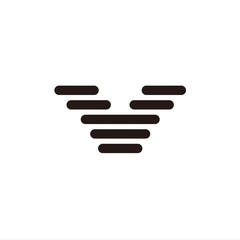 Abstract letter V logo design template vector