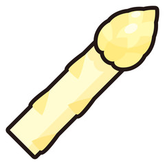 ホワイトアスパラガスのアイコン -vector icon White asparagus