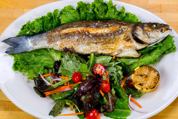 Grilled Seabass with vegetables