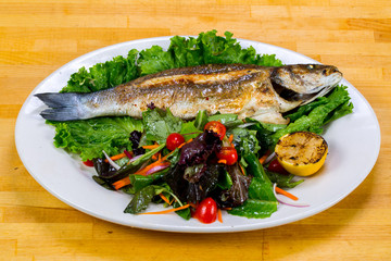 Grilled Seabass with vegetables