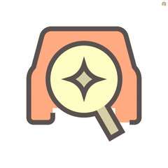 Used car selection vector icon design, 48X48 pixel perfect and editable stroke.