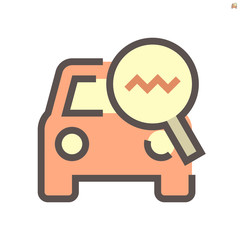 Used car vector icon design, 48X48 pixel perfect and editable stroke.
