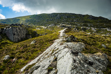 Rocky ridge on a Scottish hillside