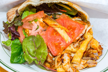 Pita Pocket with Chicken Gyro