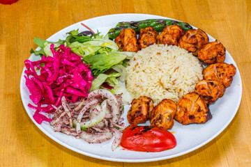 Seasoned chicken skewers ( Chicken Kebab) 