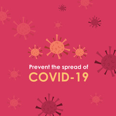 Design of covid 19 prevention with coronavirus symbols