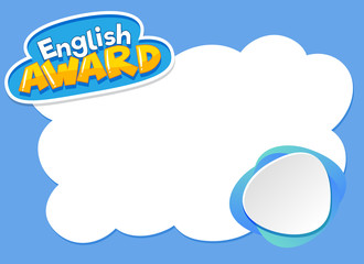 Background template design for English award