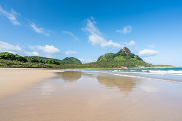 Beautiful view of Baia do Sueste at Fernando de Noronha Marine National Park, a Unesco World Heritage site, Pernambuco, Brazil