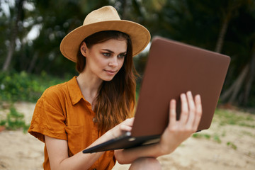young woman with laptop