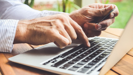 Online internet shopping checkout with credit card payment