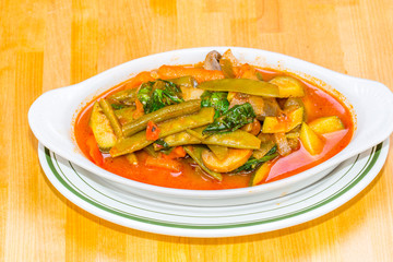 vegetable casserole vegetable meal for cooking, everything is so green, healthy and freshly harvested from garden