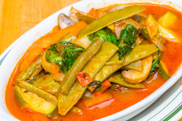 vegetable casserole vegetable meal for cooking, everything is so green, healthy and freshly harvested from garden