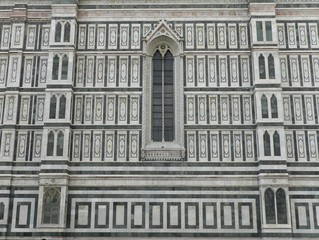 Fototapeta na wymiar Florence, Italy, Cathedral, South Side Detail