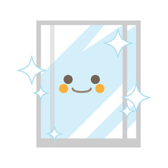 窓ガラスキャラクター
