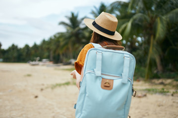 woman with suitcase
