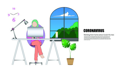 Self employed concept,convenient workplace for freelancer or workers remotely working from home