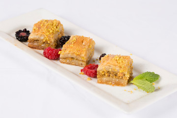 Close up shot of baklava